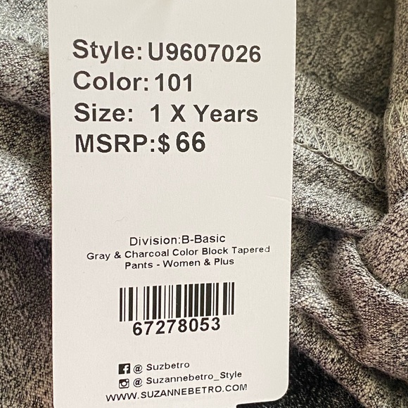Simple by Suzanne Betro. Gray trousers NWT - Picture 10 of 10